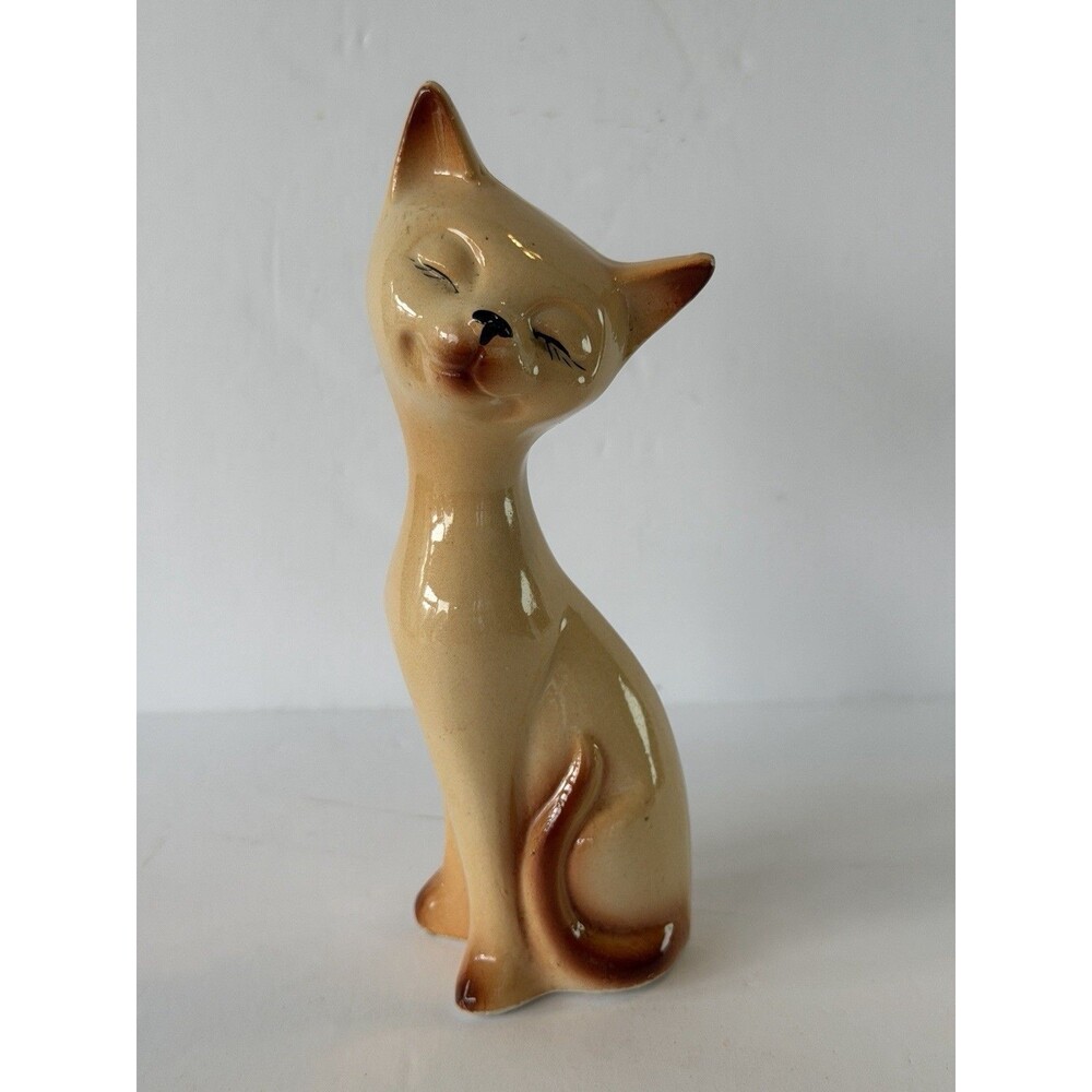 Vintage Siamese Cat Salt or Pepper Shaker Tall Figure Japan ONE ONLY